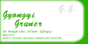 gyongyi gruner business card