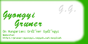 gyongyi gruner business card